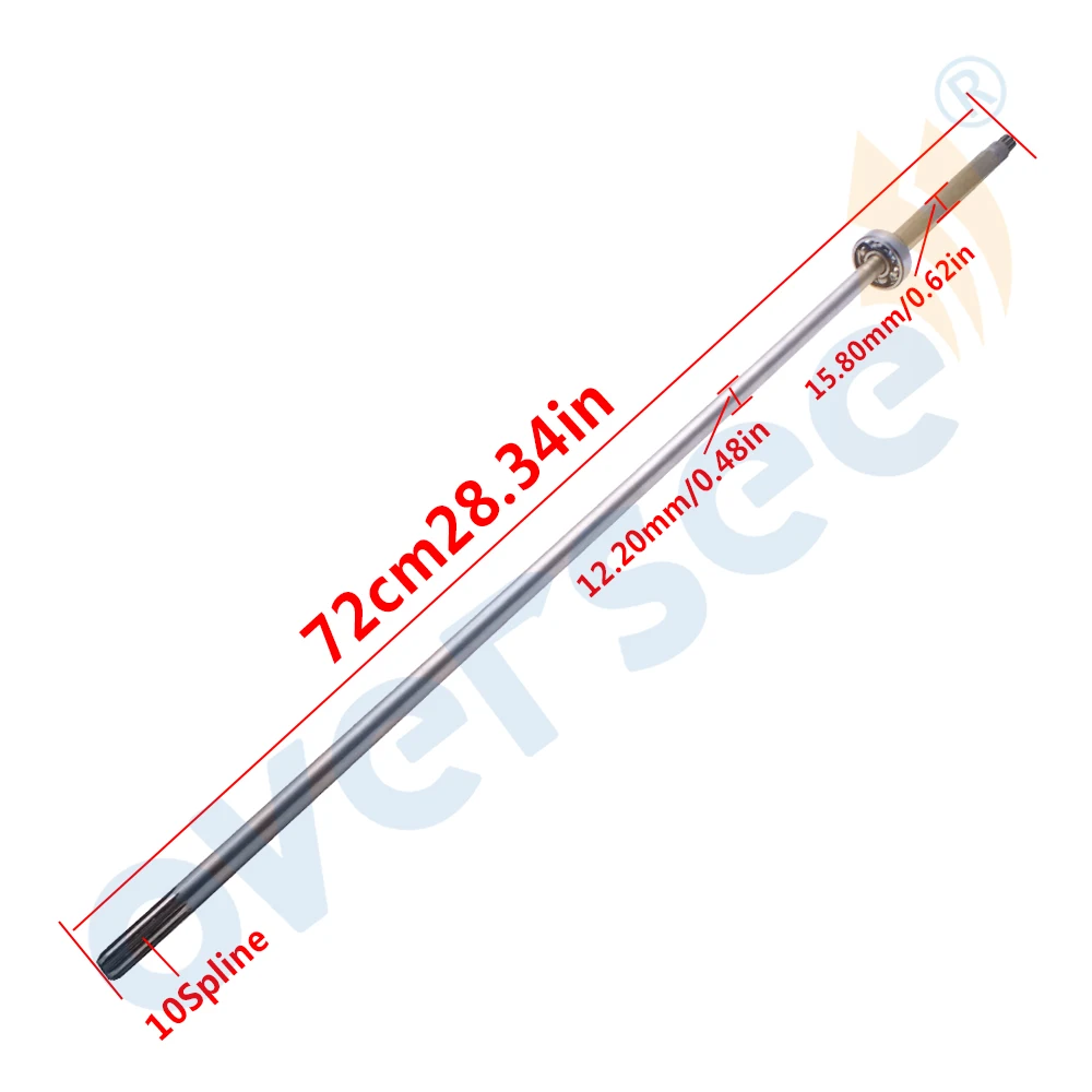 

803738005 DRIVE SHAFT "L" For Mercury 8, 9.8 Outboard Engine Boat Motor Aftermarket Parts