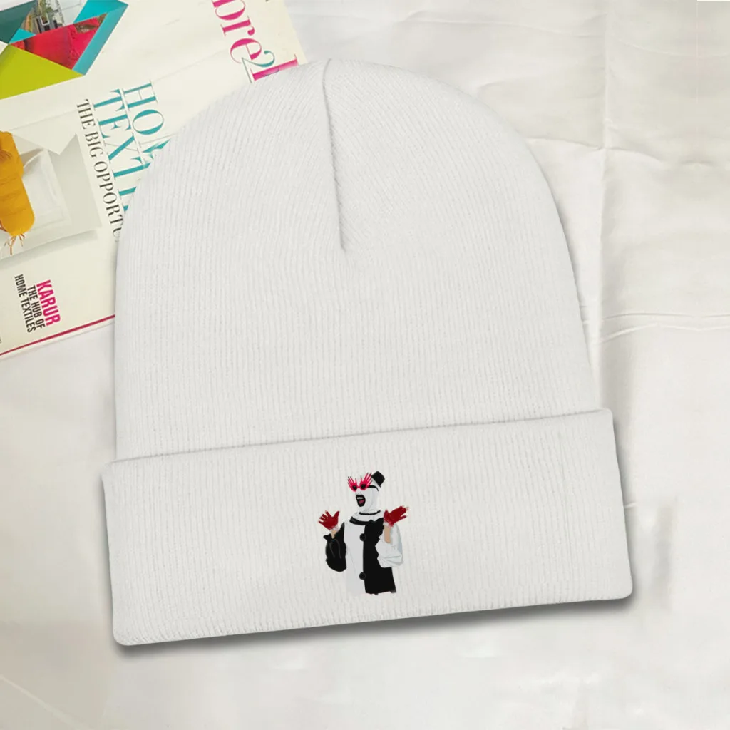 Art the Clown Terrifier Hats Keep Warm Autumn Winter Knitted Hat Female Letter Hip-hop Boy Girl Knitted Hat