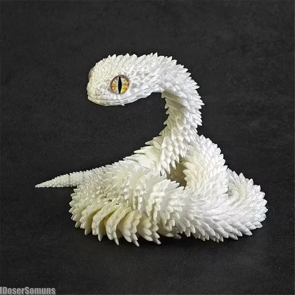 3D Printed 65cm Viper Model Desktop Viper Decoration Cool Multi-Jointed Activity Model Fish Tank Home Decoration