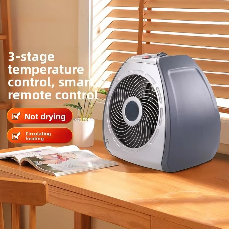Warm Fan Desktop Hot Air Blower Heating Gadget Electric Heating Circulation Fan Remote Control