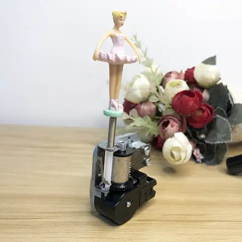 Spieluhr DIY Ballerina mit drei rotierenden Magneten mit flexiblem rotierendem Schaft Geburtstagsgeschenke Frauen Musik Home Decor