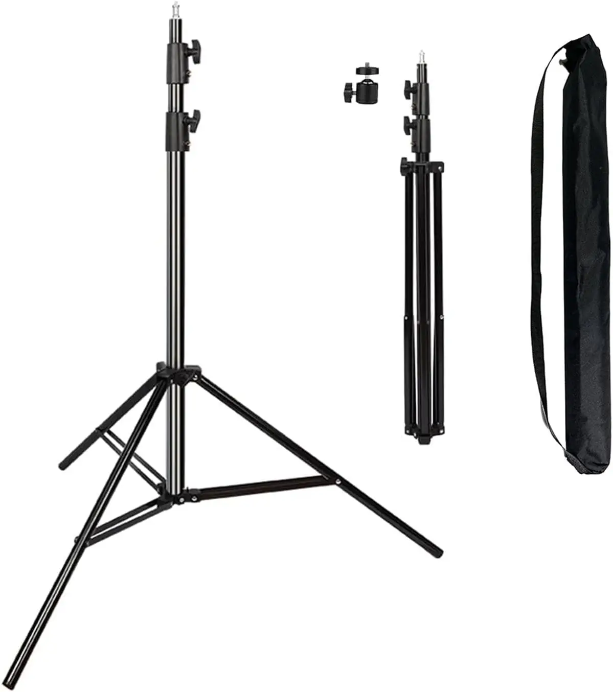 

Heavy Duty Light Stand 9.5 Feet Adjustable Spring Cushioned Tripod for Studio Speedlight Ring Light