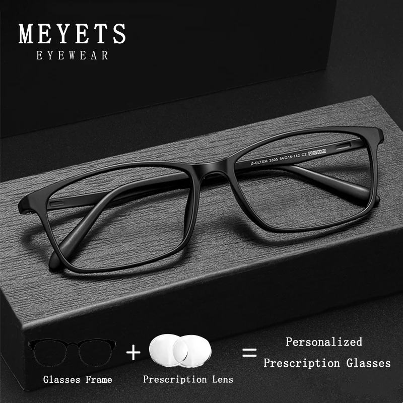 

Мужские прямоугольные очки MEYETS из ПВХ и стали с диоптриями для коррекции близорукости, антибликовые, фотохромные, для защиты от синего света, для дальнозоркости.