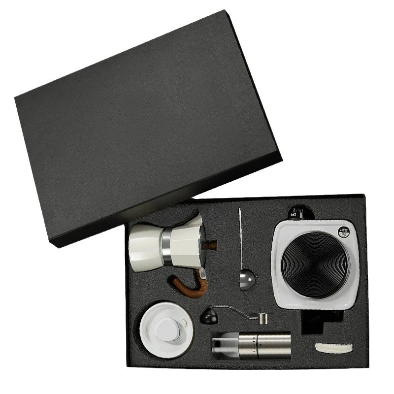 

Coffee set gift Italian hand grinder hand brewing utensils gift box coffee pot set