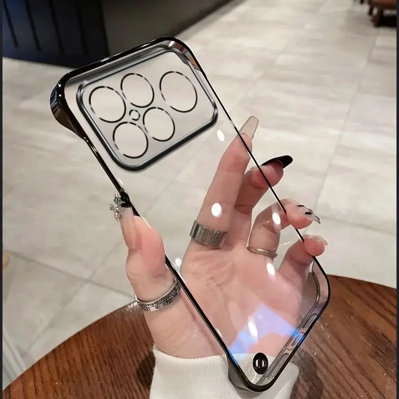 Electroplating Frameless Slim Hard PC Case For Redmi K90 Pro Max Coque Phone Cases For RedmiK90ProMax Back Cover Shell