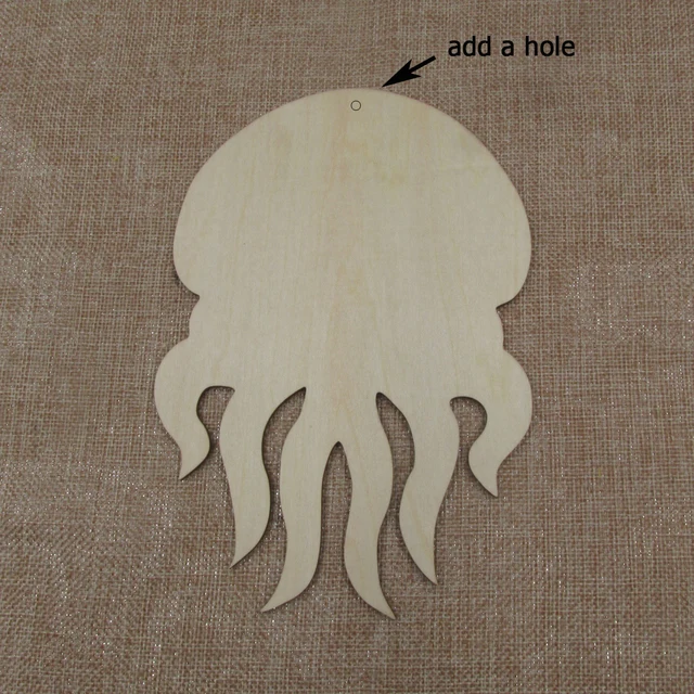 5,1–20,3 cm dick, unlackiert, blanko, Holz, unter dem Meer, Tier-Dophin-Laser, ausgeschnitten, Holzform, Bastelbedarf, Holzhandwerk-Ausschnitt – Detail 14