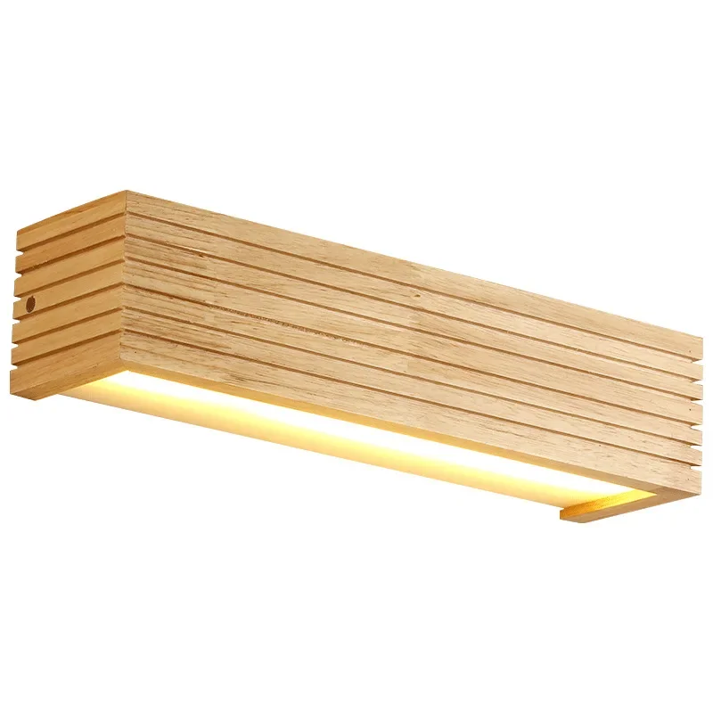 Lámparas Led modernas para pared interior, luz de madera para espejo de baño, accesorio de luces de tocador, luminaria de maquillaje, diseño