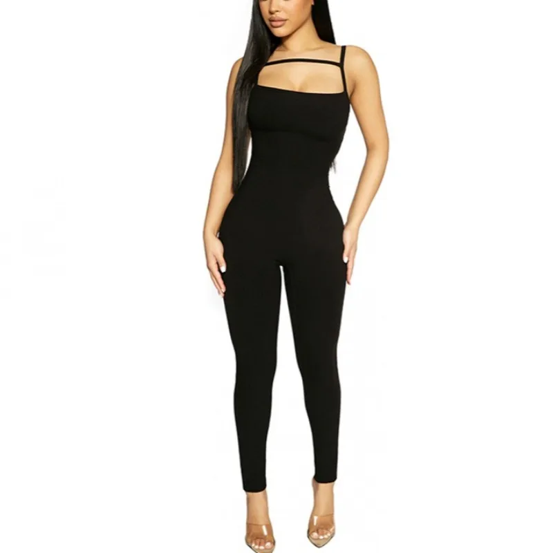 بدلة يوجا مثيرة باللون الأسود من Krisnanas ملابس رياضية للياقة البدنية عالية المرونة لرفع الورك في صالة الألعاب الرياضية بدلة قفز من قطعة واحدة ملابس رياضية