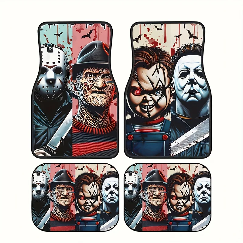 

Crimson Killer Breeze 4-Pack Car Mats - Polyester, Durable, All-Weather, Fits Cars SUVs Trucks, Interior Protection