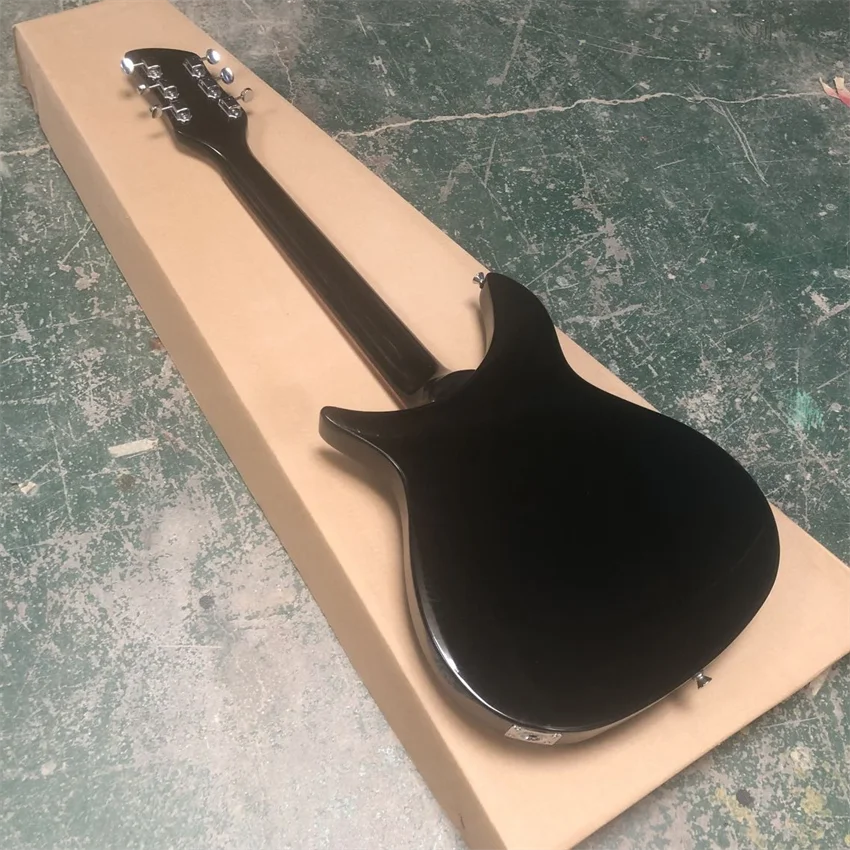 Guitarra elétrica preta 325 em estoque, guarda dourada comprimento de acordes efetivo de 527 mm, atacado e varejo