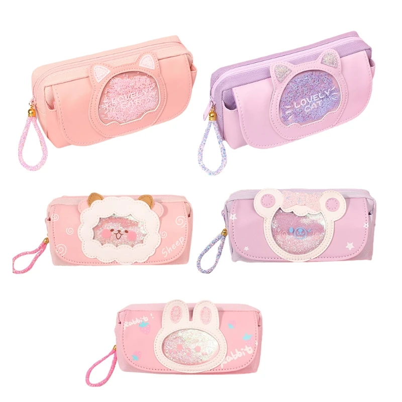 Pencil for Case and Stationery Bag Korean Canvas Stationery Cute for Cat Pen Bag for Creative Pencil for Case for Middle Student