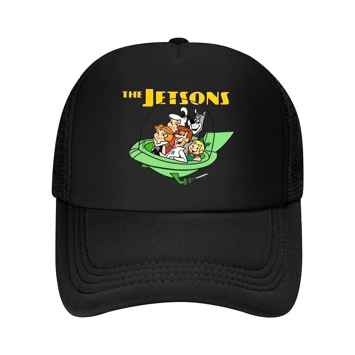 New The Jetsons Family in Futuristic Vehicle Illustration Mesh Baseball Cap