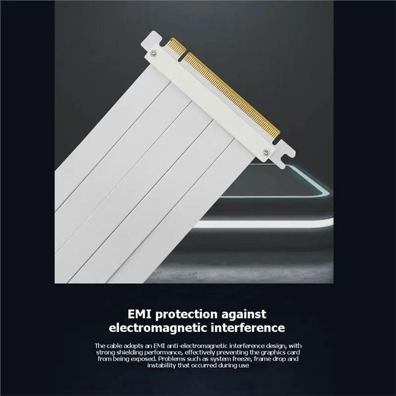 Reliable-Shielded Flexible 180° Mounting PCI-E 4.0 X16 Riser Cable GPU Video Card Extension Cord 20Cm,Shielded Flexible 180°