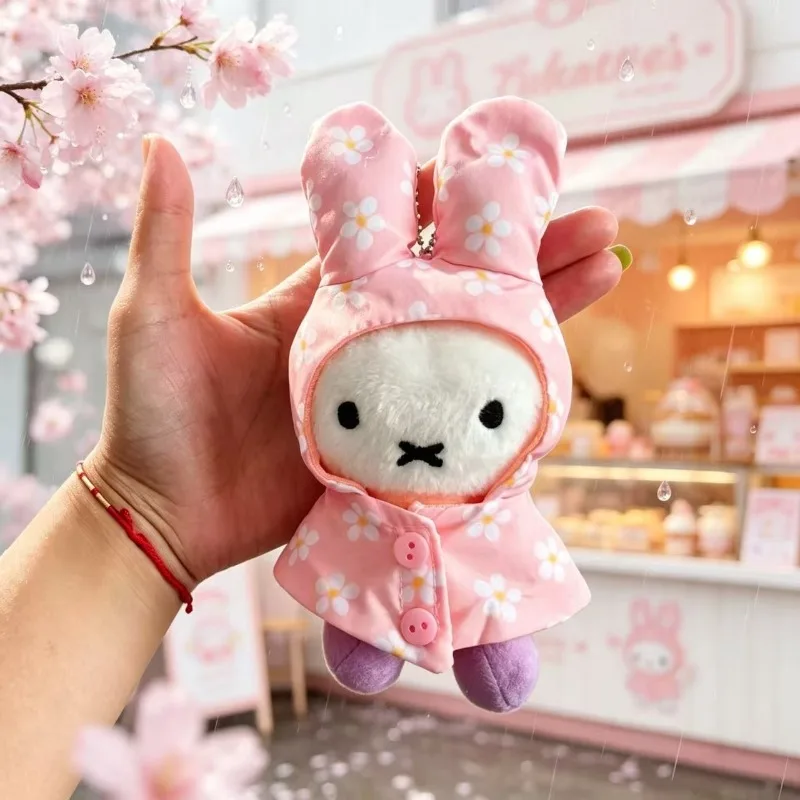 Raincoat Miffy Cute Mini Plush Doll Pendant Bag Accessory Keychain - view 4