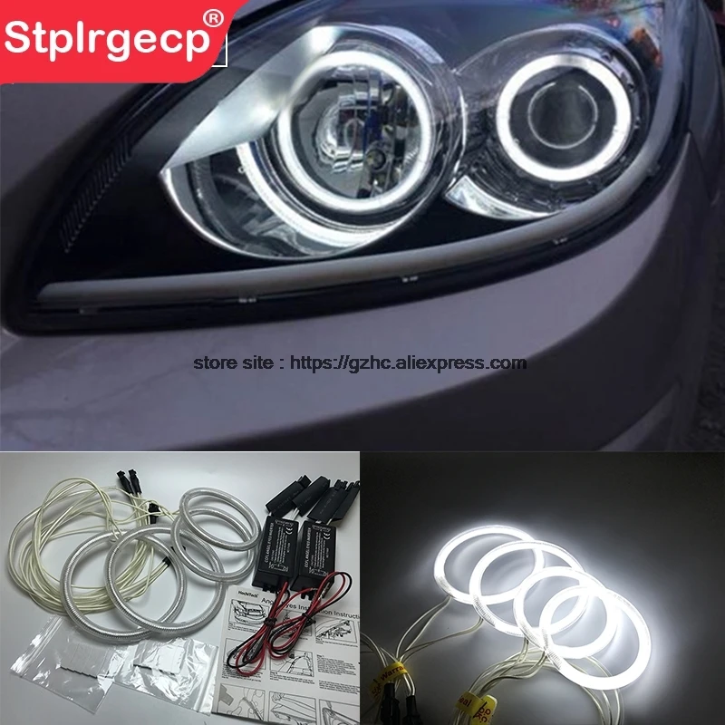 

HochiTech для Hyundai i30 2008-2011 ультра яркий дневной Ранд CCFL глаза ангела комплект глаз демона теплое белое кольцо