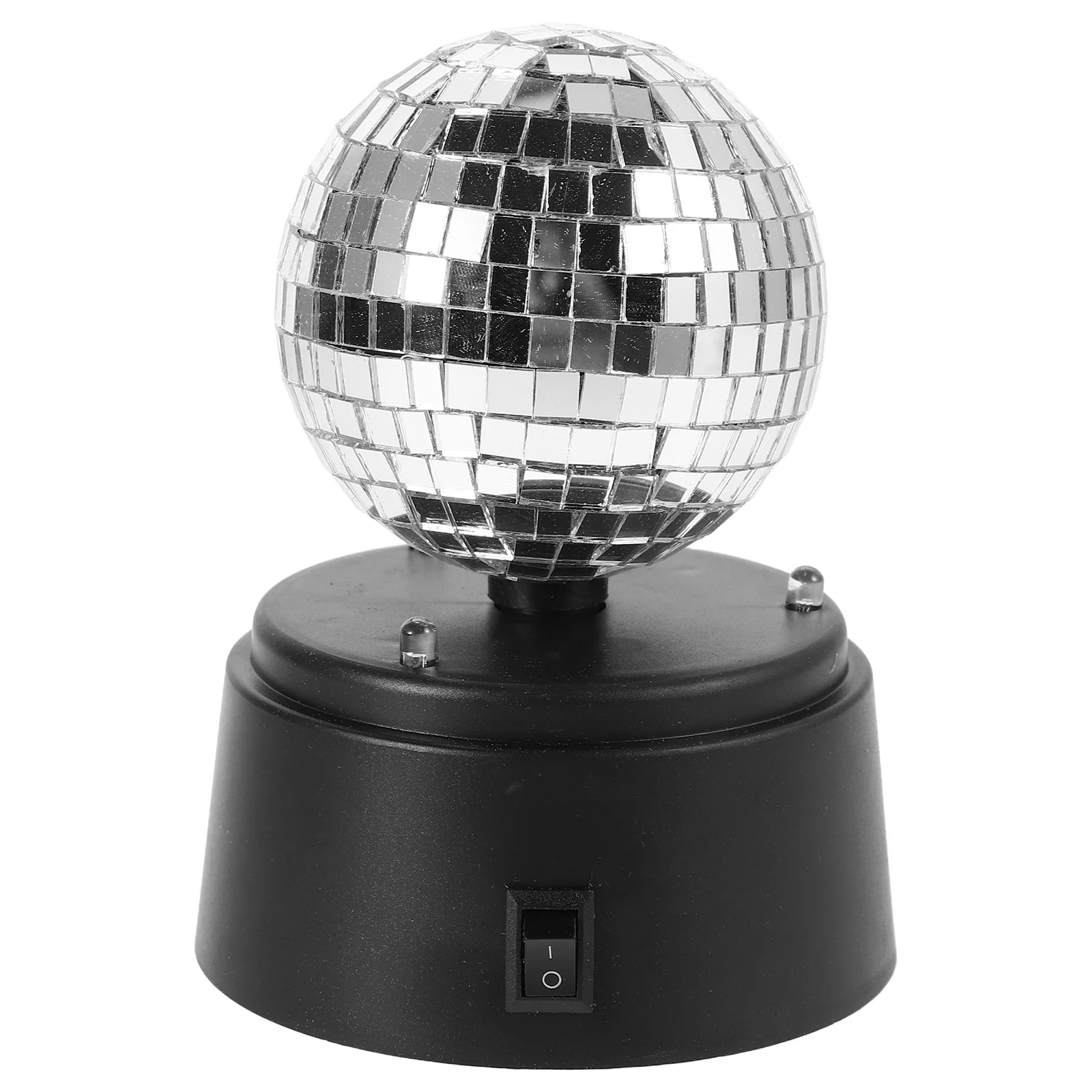 

Strobe Light Glass Mirror Table Lamp Portable Operated for Ktv Bar Party Room Durable Easy Clean LED Rotating Ball