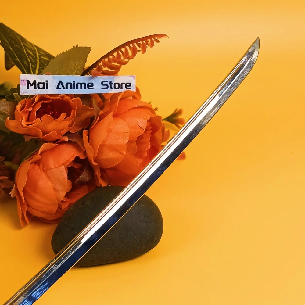 10 pulgadas Anime Bleach Katana tamaño Real Katana Grimmjow espada samurái Sabre Aizen Metal Ninja cuchillo hoja Unsharp juguete para regalo