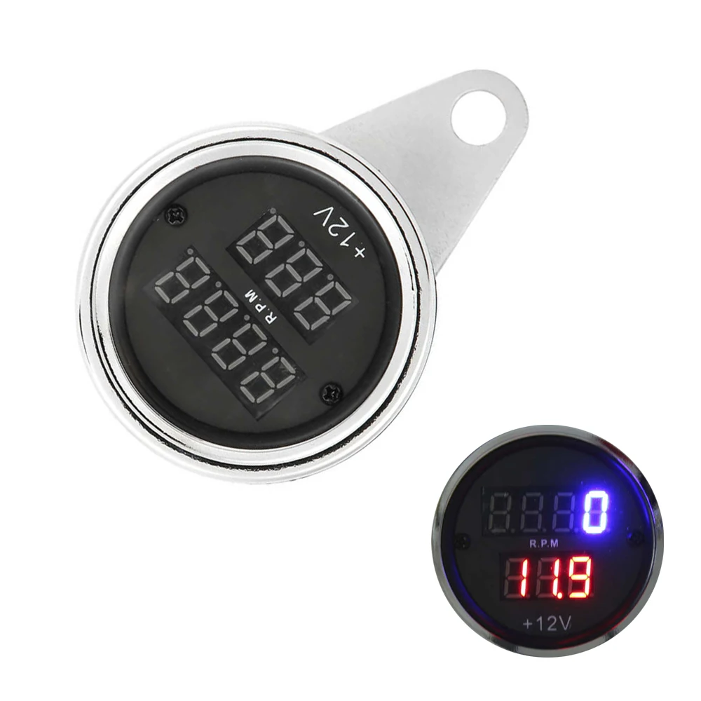 

12V Universal Motorcycle Speedometer LED Odometer Gauge Oil Level Cafe Racer Tachometer Indicator For Honda Ymaha Suzuki Harley