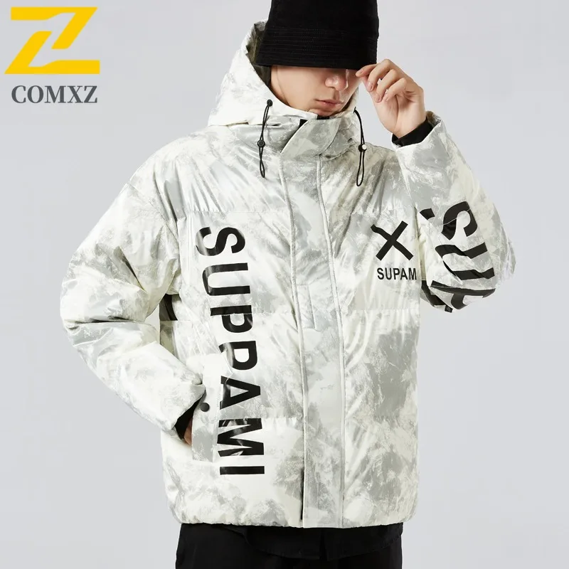 COMXZ Men Cotton Padded Jacket 2025 New Style Extreme Cold Windproof Travel Padding Coat Street Thick High-Quality Winter Jacket