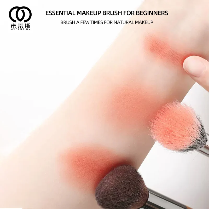 MyDestiny Goat Hair Multifunction Blush Stippling Highlight Makeup Brush Magic Large /Small Stippling Brush Beauty Makeup Tool