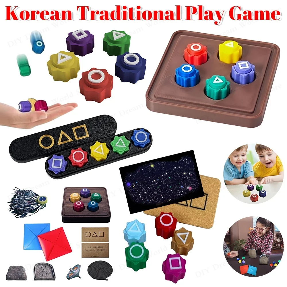 Fun Jack Stone Pebbles Set Korean Game Traditional Play Game Hand Eye Coordination Training Toy Set For Board Game Party Games