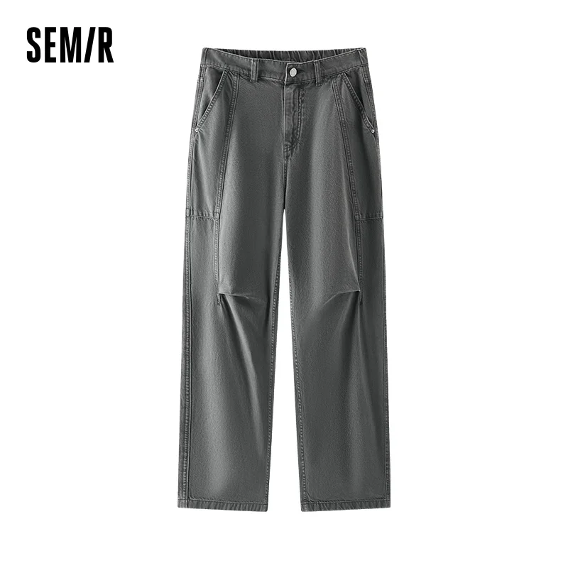 

Semir Jeans Women Loose Long Pants Autumn 2025 New Pure Cotton Curved Hem Casual