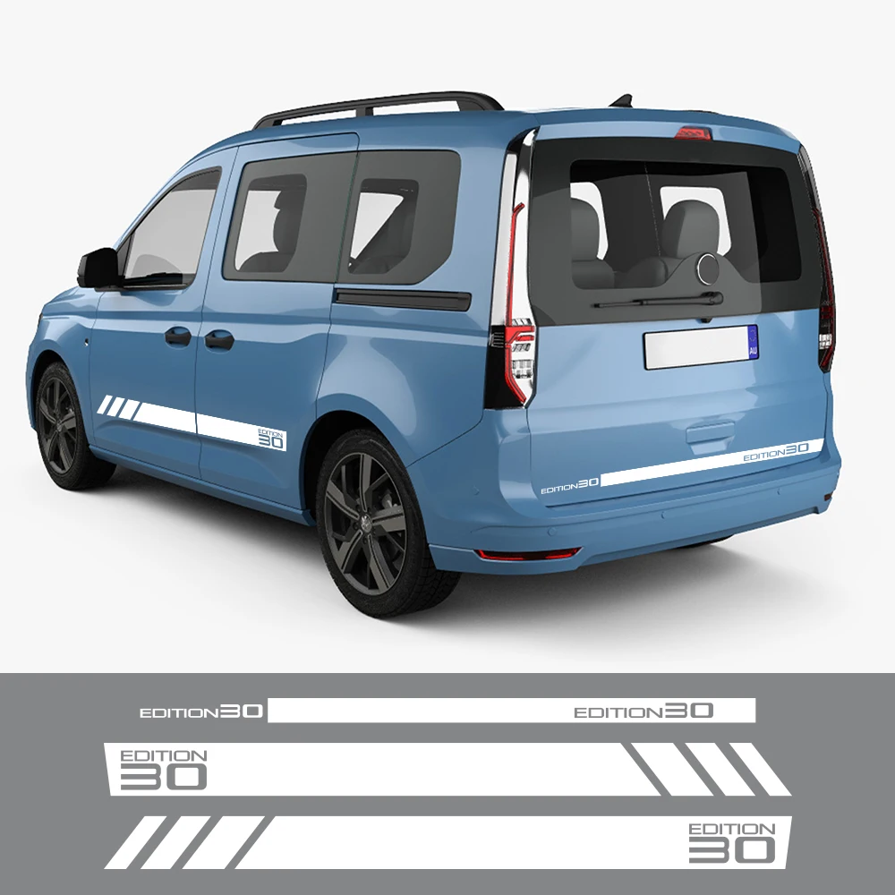 Van Body Side Stickers For Volkswagen VW Caddy Maxi Kombi Camper Car Graphics 30 Edition Stripes Vinyl Decals Tuning Accessories view 2