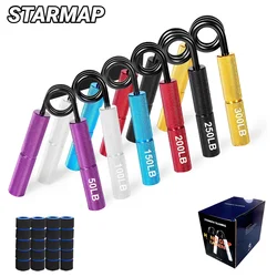50LB-300LB Metal Hand Gripper Strengthener Finger Exerciser Grip Strength Muscle Arms Trainer Recovery Wrist Gym Equipment