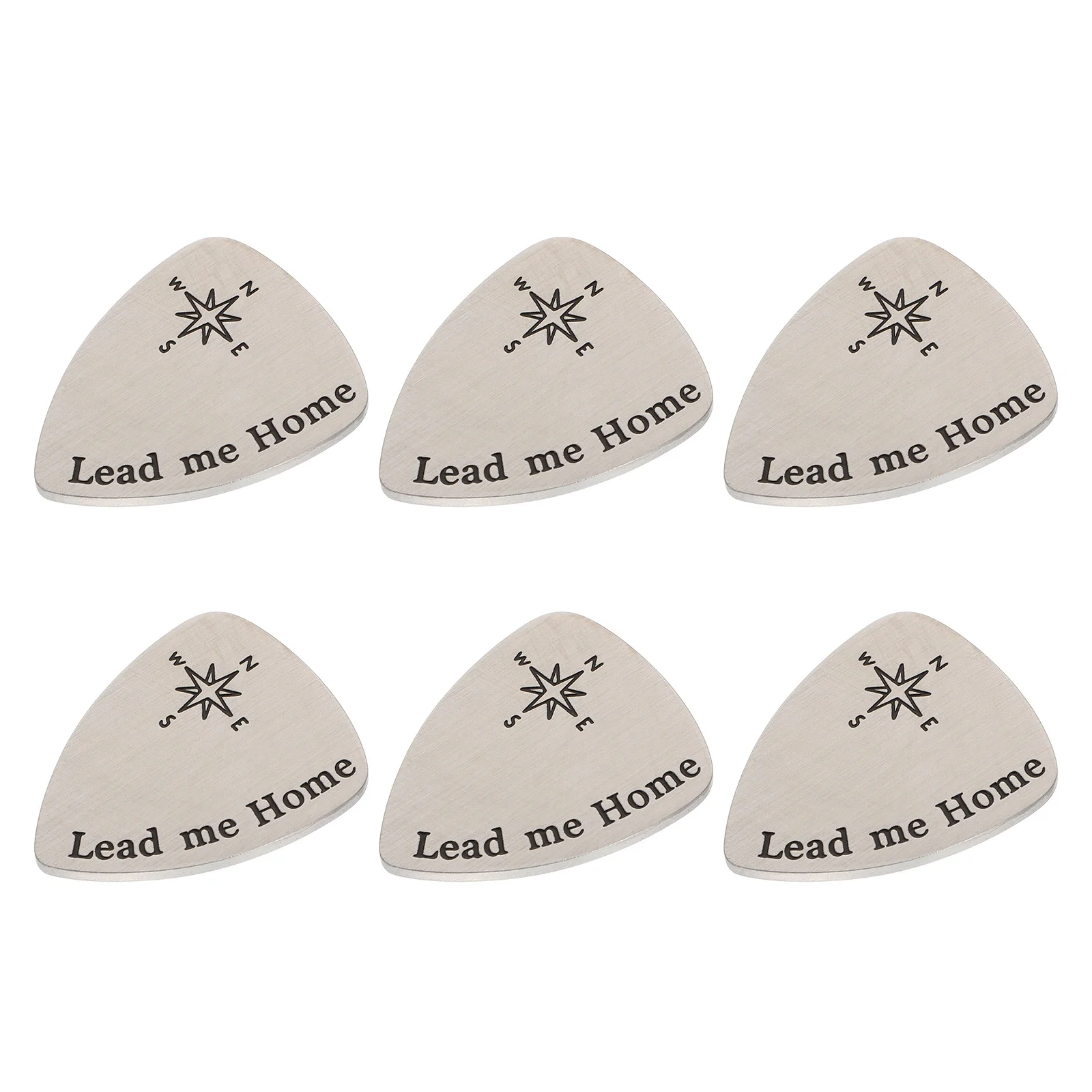 

6pcs Titanium Steel Fine Workmanship Electric Guitar Accessories Musical Instrument Supplies Folk Guitar Picks Ukulele Picks