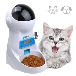 Iseebiz 3L Automatic Pet Feeder Smart Food Dispenser For Cats Dogs Timer Bowl Auto Dog Cat Pet Feeding Supplies Voice Record