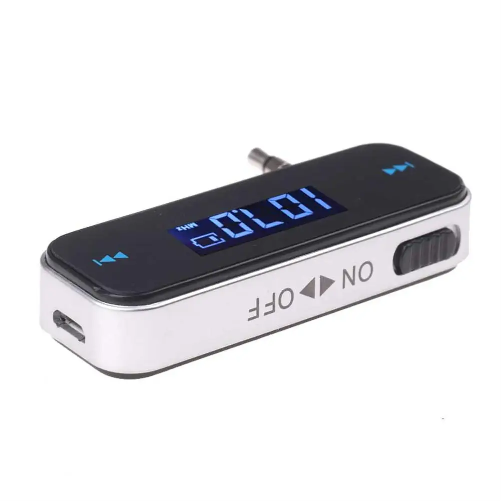 3.5mm Car Music Audio Fm Transmitter Car Kit Lcd Display Mini Wireless Transmitter Compatible For Android Iphone Drop Shipping