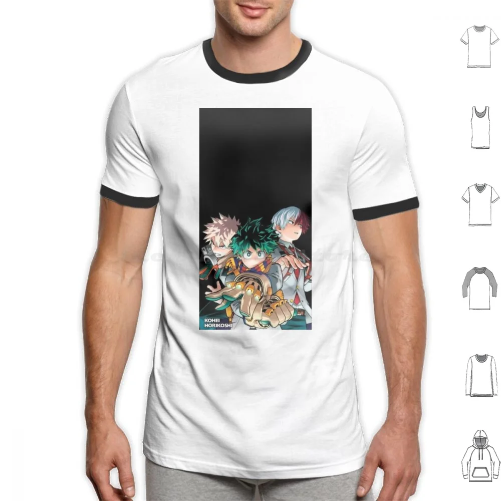 T Shirt Big Size 100% Cotton Mha Bnha Boku No Hero Academia Kacchan Deku Shouto Shoto Midoriya Izuku Bakugou Katsuki Todoroki