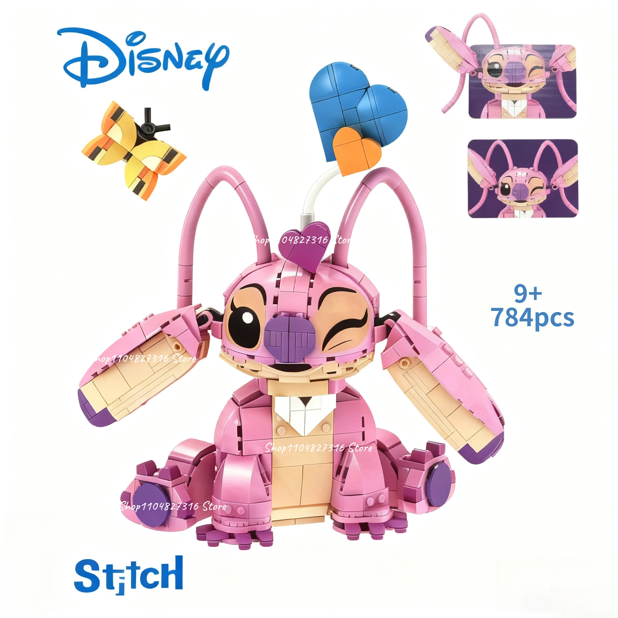 

Новые конструкторы Stitch Angel CP 2026 - Большие мультяшные игрушки с подвижными ушками, подарок для сборки для детей, на день рождения для мальчиков и девочек