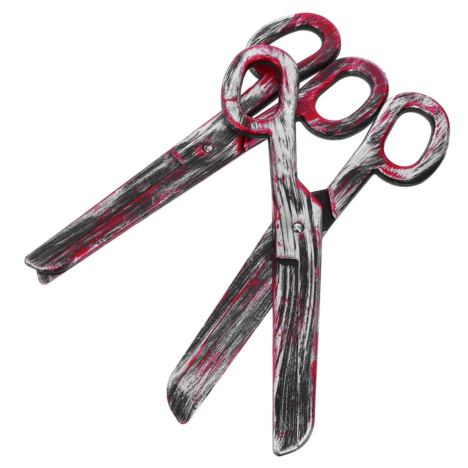 2Pcs Large Clown Scissors Prop for Halloween Masquerade Theater Performance Kids Party Cosplay Decorative Performing Accessory