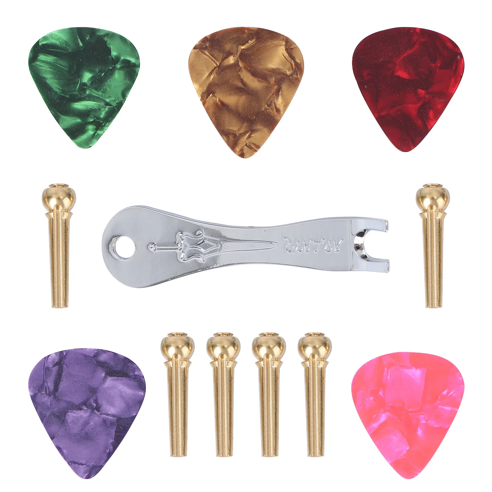 

Guitar Bridge Pin Set Enhances Tone Durability Fits Most Acoustic Guitars Ideal for Replacing Old Or Damaged Guitars Includes