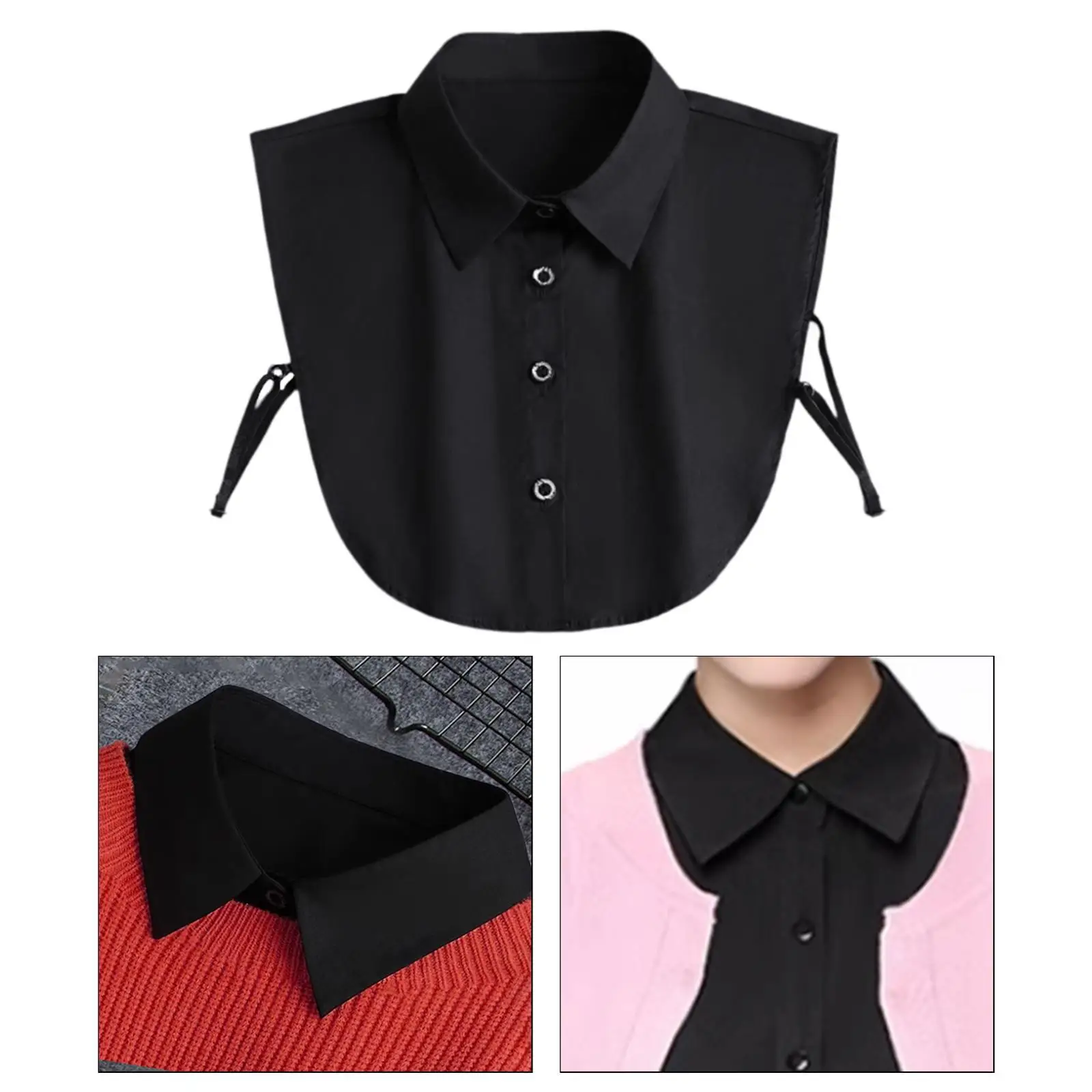 Feminino colar falso preto na moda xale colar para roupas roupas vestuário camisola