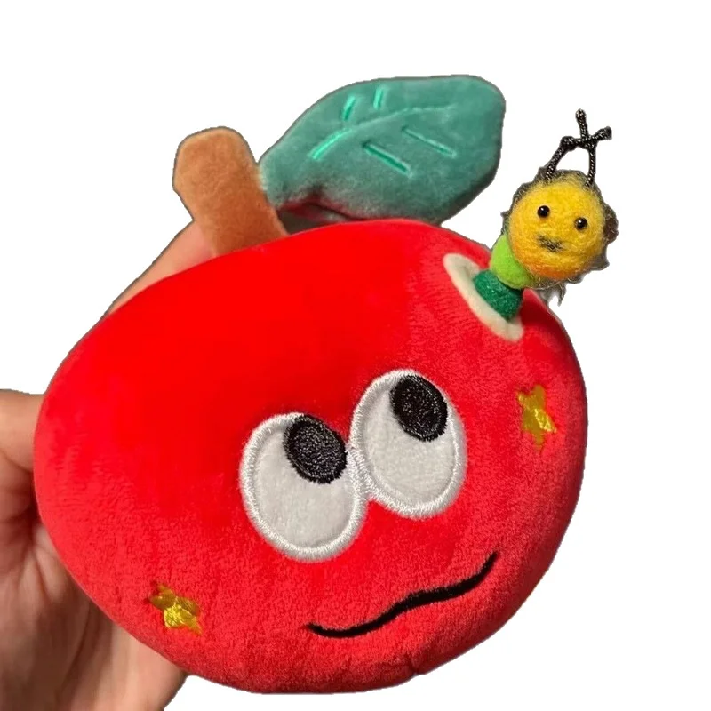 دودة أبل المفاتيح مفاجأة التفاح الأحمر عيد الميلاد محاكاة أبل النسيج أفخم لعبة زخرفة ديكور للمنزل هدية
