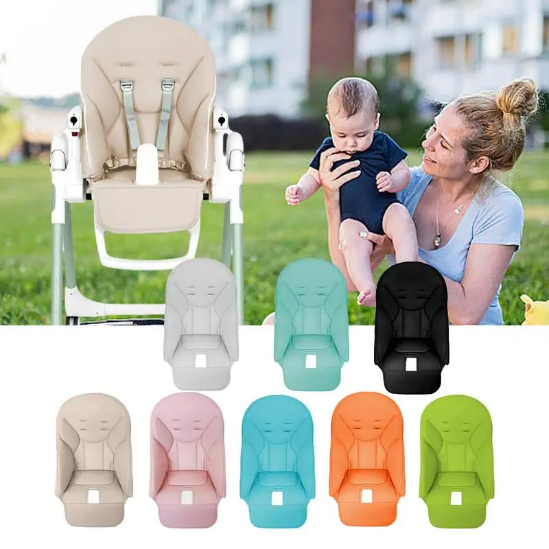 Baby Dining Chair PU Leather Cover Sponge Cushion Baby Chair Seat Case Accessory For Peg Perego,Siesta Zero3,Baoneo,