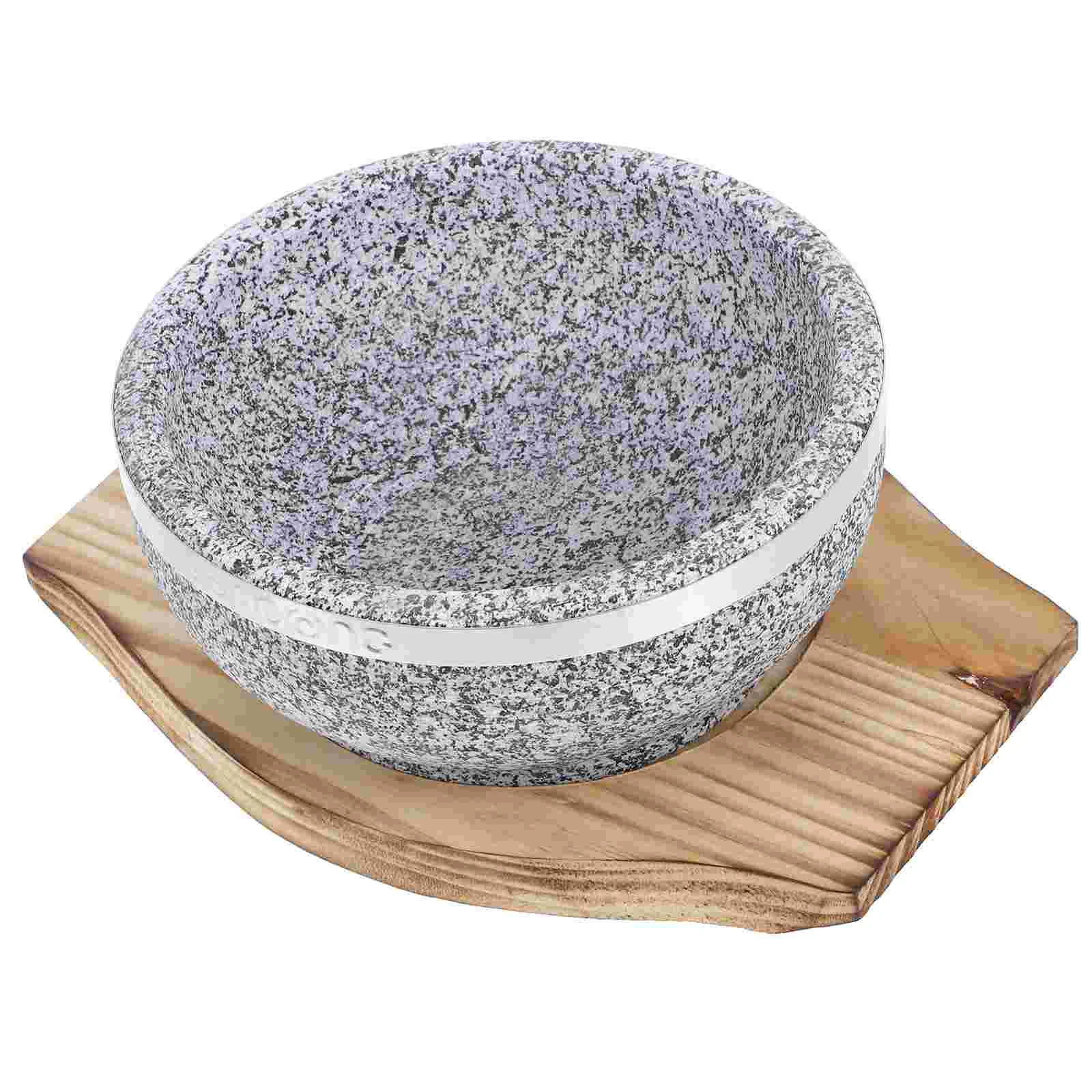 Korean Stone Pot Soup Bowls Granite Clay Pots for Cooking Natural Stone Bibimbap Bowl Heat Retaining Kitchen Helper Strong