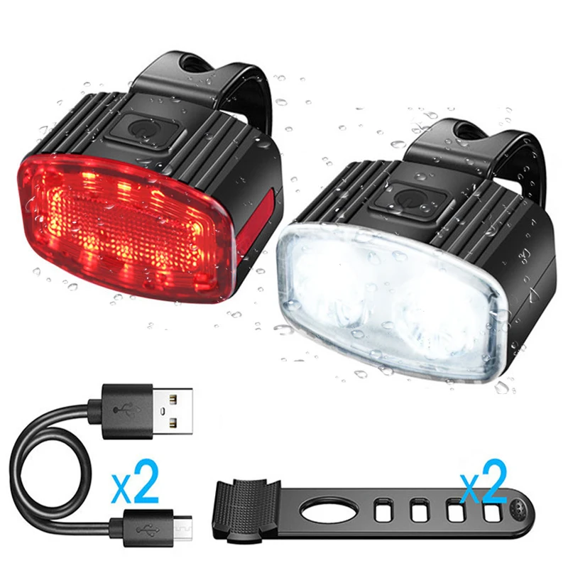 Bicycle Rear Light USB LED Waterproof Bike Taillight Safety Warning Light For MTB Helmet Pack Bag Tail Light Bike Accessories