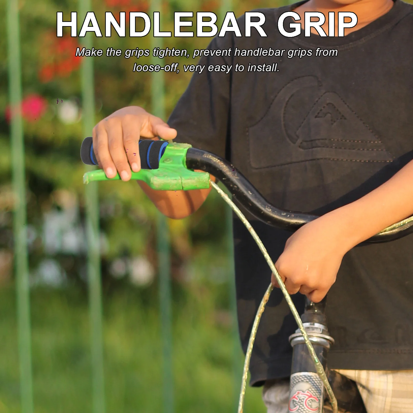 

2Pair Handlebar Grips Bike Sponge Non-Slip Shockproof Covers Comfortable Ergonomic Grip Covers for Mountain Cruiser Electric