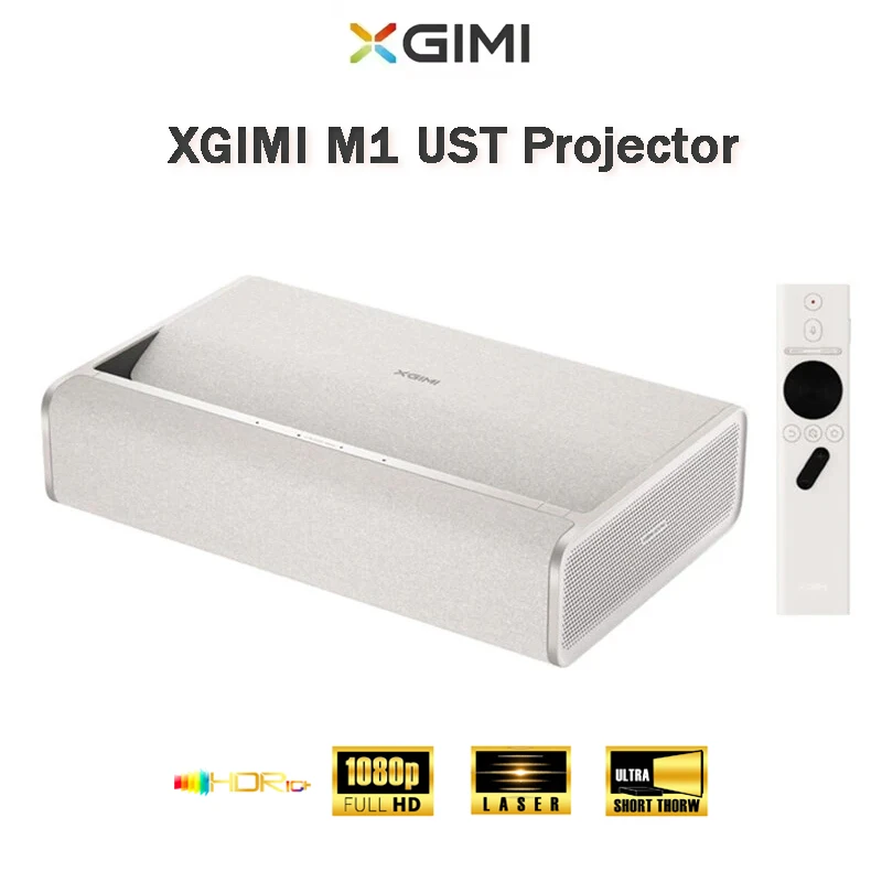 XGIMI M1 プロジェクター、M1 超短焦点フルHDプロジェクター、投射比0.21:1、5000ルーメン、31Wスピーカー、フルオート ...