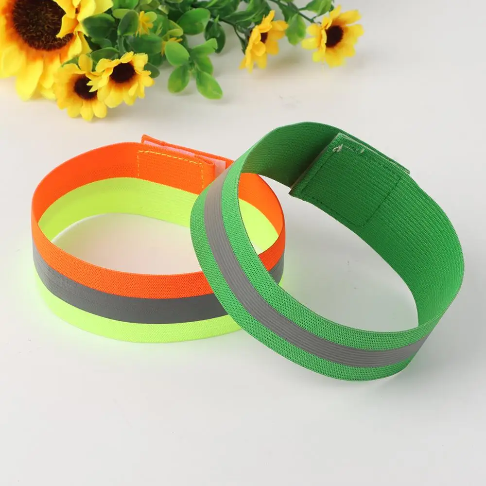 Outdoor Running Bicycle Bind Strap Reflector Wristband Sport Tape Warning Armband Cycling Reflective Strips Bike Safety Alert