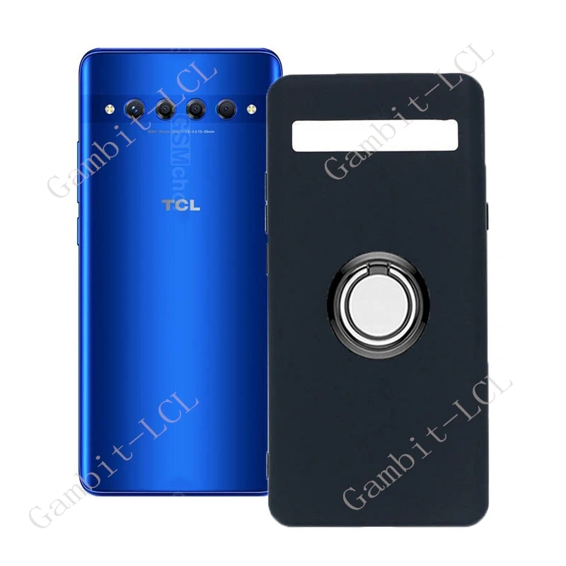 Para TCL 10 Plus 10Plus 10+ TCL10Plus T782H 2020 6,47 "soporte de anillo trasero funda de teléfono Smartphone TPU cubierta suave
