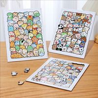 Animal Wooden Puzzle Jigsaw Stacking Toys Dinosaur Cats Bear Educational Puzzle for Kid Boys Girls Gifts Christmas Decoration