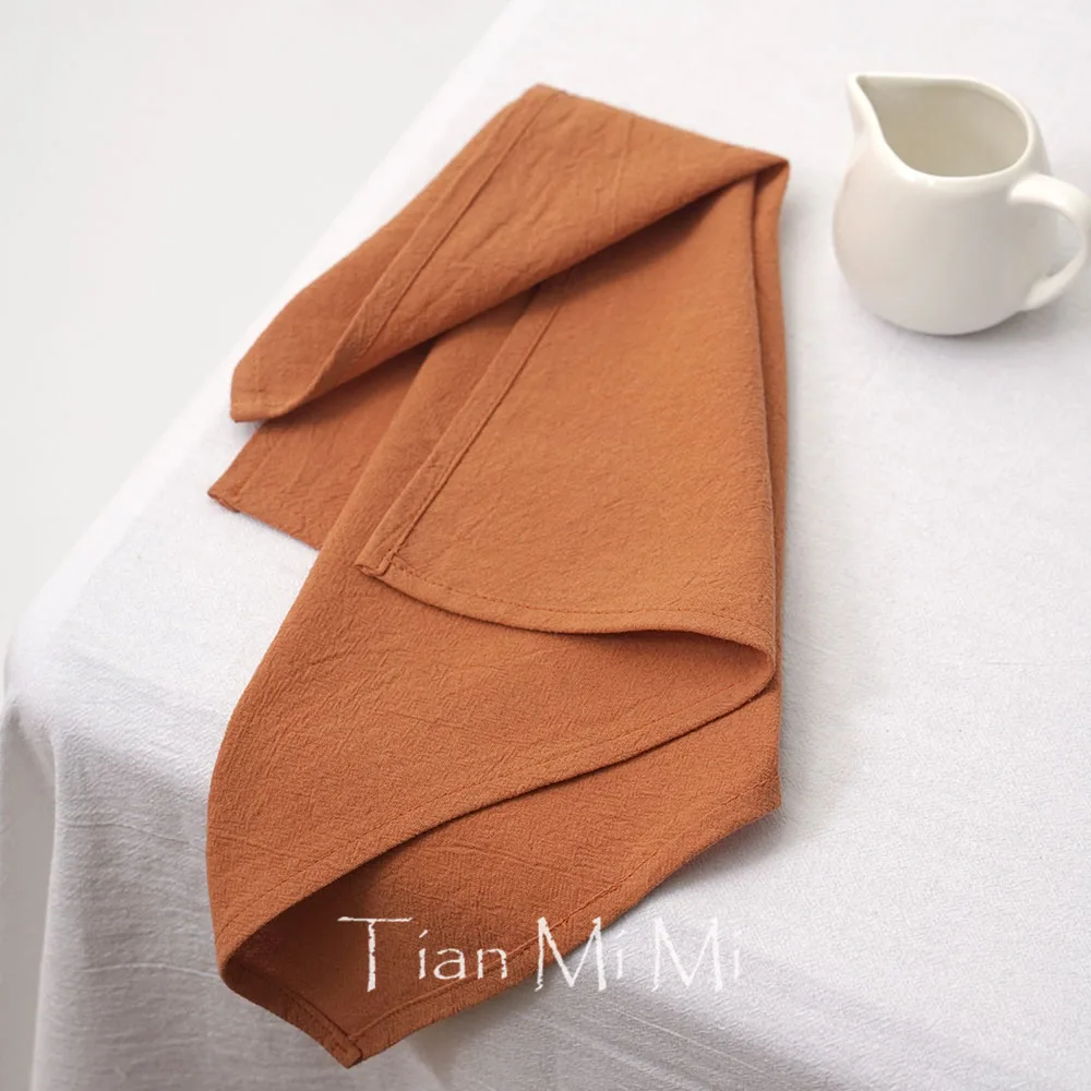 

24 Pack Cloth Napkins 40x40cm Plain Washed Cotton Soft Rustic Table Napkin for Wedding Christmas Party Daily Dining Family Meals