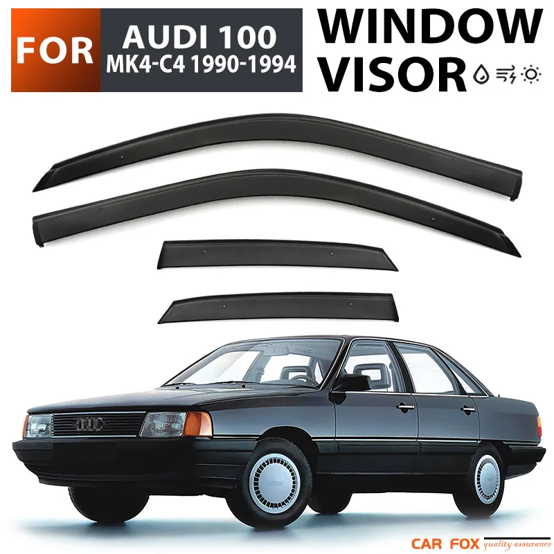 

Комплект из 4 дефлекторов для окон AUDI 100 C4 1990-1994: защита от дождя и солнца, аксессуары для авто