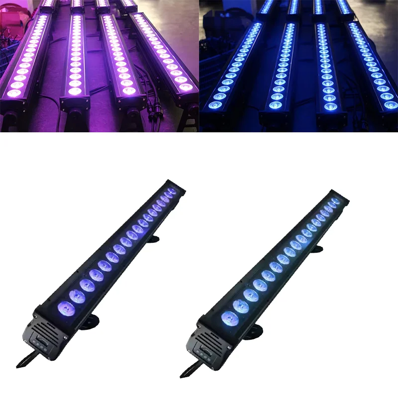 

AOPU 18*10w IP65 Waterproof LED Light DMX512 RGBW 4 in 1 Color Mixture Wall Wash Light Stage Lights for Club DJ Disco