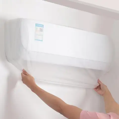 1pc 에어컨 방진 커버 모든 항목을 포함하는 벽 에어컨 먼지 커버 내마모성 보호 커버 에어컨