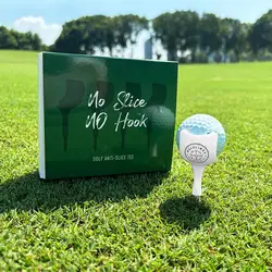 4Pcs Golf Tees Unbreakable Plastic Golfball Tees Reduces Friction Side Spin Golf Tees with Rotation Isolator Golf Accessories